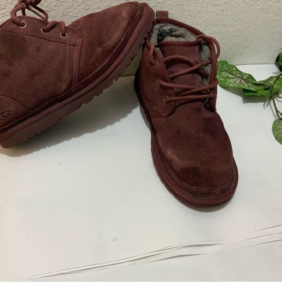 UGG Neumel 3236 Men\'s Burgundy Suede Cordovan Ankle Boots size 9/42 main image 9